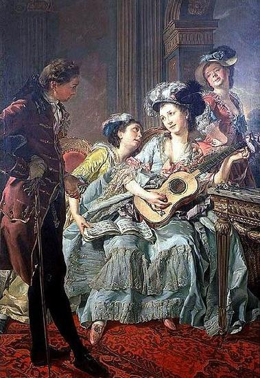 Louis Rolland Trinquesse The Courtship oil painting image